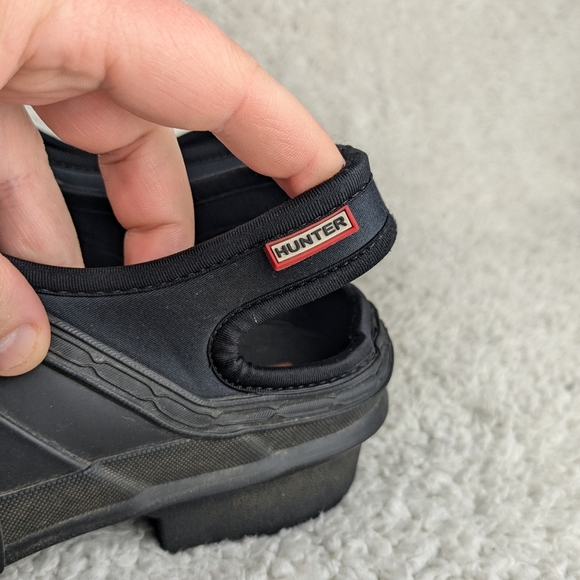 HUNTER Waterproof Women Clog Size 9 Us Color Black Perfect For Spring - Picture 5 of 13